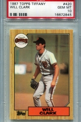 1987-topps-tiffany-420-will-clark-psa10