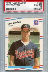 1988-fleer-glossy-539-tom-glavine-psa10