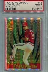 1996-topps-chrome-refractor-92-matt-morris-psa9