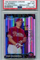 1999-bowman-chrome-international-refractors-175-pat-burrell-psa8