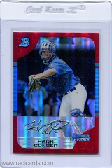 2005-bowman-chrome-draft-aflac-red-refractor-afl9-hank-conger