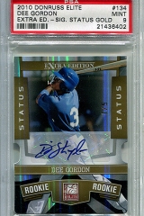 2010-donruss-elite-extra-edition-signature-status-gold-134-dee-gordon-psa9