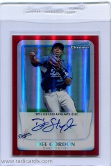 2011-bowman-chrome-prospect-autographs-red-refractor-bcp80-dee-gordon