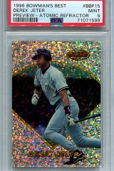 1996-bowmans-best-previews-atomic-refractor-bbp15-derek-jeter-psa9