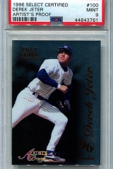 1996-select-certified-artists-proof-100-derek-jeter-psa9