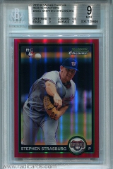 2010-bowman-chrome-red-refractor-205a-stephen-strasburg-bgs9