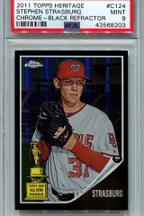 2011-topps-heritage-chrome-black-refractor-c124-stephen-strasburg-psa9