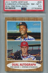 2011-topps-heritage-real-one-dual-autographs-rodags-bob-gibson-stephen-strasburg-psa85