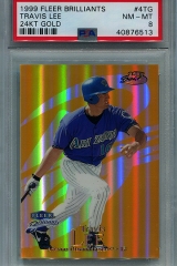 1999-fleer-brilliants-24-karat-gold-4tg-travis-lee-psa8