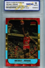 1996-97-fleer-polychrome-10th-anniversary-rookie-card-refractor-gold-michael-jordan-wcg10